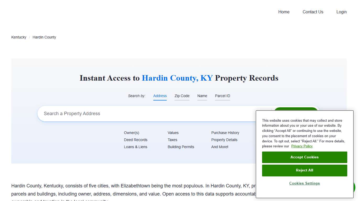 Hardin County, KY Property Records | Owners, Deeds, Permits
